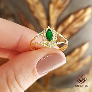 Anel Formatura Magistério Ouro 18k Zircônias - Sem emblema