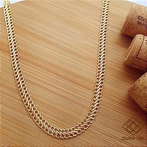 Cordão Malha Lacraia Ouro 18k