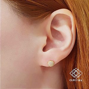 Brinco Chuveiro Ouro 18k Zircônias
