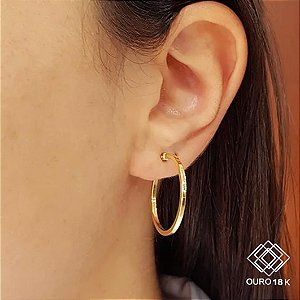 Brinco Bold Argola Ouro 18k