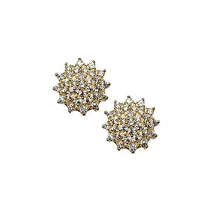 Brinco Chuveiro Ouro 18k Moissanite