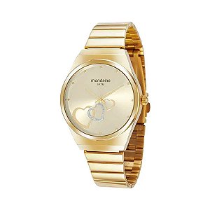Relógio Feminino Dourado Mondaine 32398lpmkde1k1