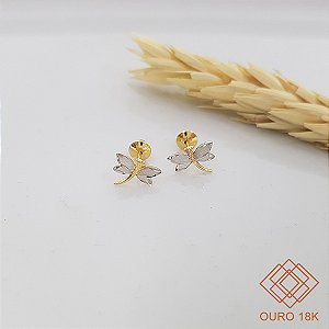 Brinco Libélula Ouro 18k