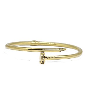 Bracelete Prego Ouro 18k Zircônias