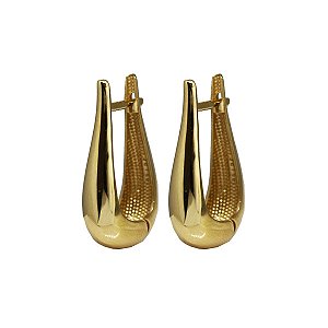 Brinco Argola Gota Ouro 18k