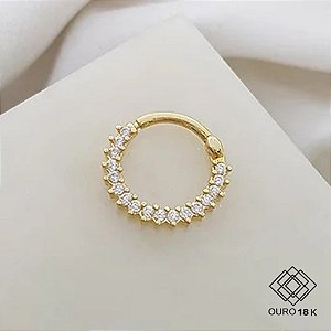 Piercing Ouro 18k Zircônias