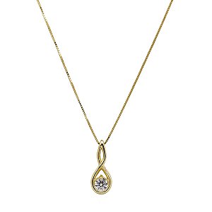 Kit Cordão Ouro 18k + Pingente Ponto de Luz Ouro 18k Moissanite