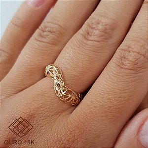 Anel Filigrana Ouro 18k