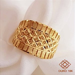 Anel Estamparia Ouro 18k