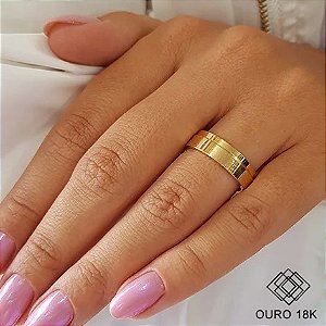 1 Aliança Casamento Ouro 18k
