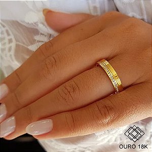 1 Aliança Casamento Ouro 18k Diamante