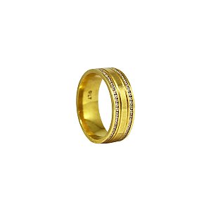 1 Aliança Casamento Ouro 18k Diamante
