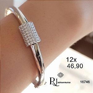 Bracelete Prata 925 Zircônias