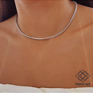 Gargantilha Riviera Prata 925 Zircônias