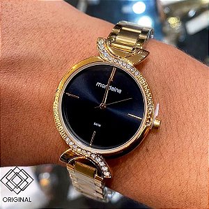 Relógio Feminino Cristais Dourado