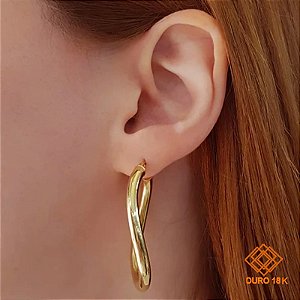 Brinco Bold Argola Grande Ouro 18k