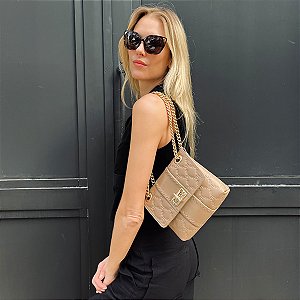 Bolsa Victor Hugo Volpa Duca Small Coconut Beige