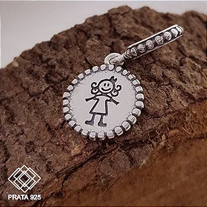 Pingente Menina Prata 925