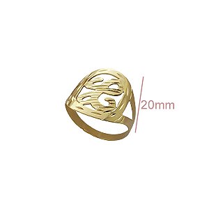 Anel Letra Ouro 18k - Personalize