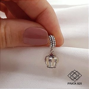 Pingente Berloque Coroa Prata 925