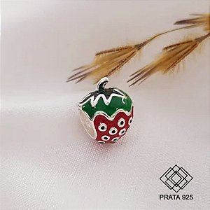 Pingente Berloque Morango Prata 925
