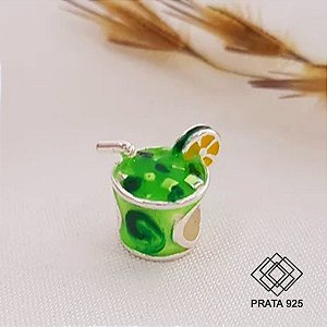 Pingente Berloque Caipirinha Prata 925