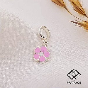 Pingente Berloque Flor Prata 925