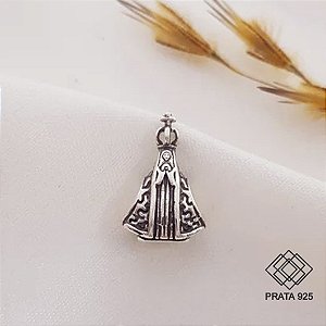 Pingente Berloque Nossa Senhora da Aparecida Prata 925
