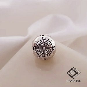 Pingente Berloque Bússola Prata 925