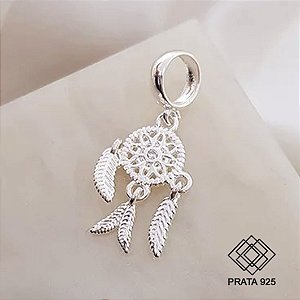 Pingente Berloque Apanhador do Sonhos Prata 925