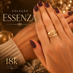 Anel Aros Ouro 18k - Coleção Essenza
