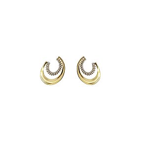 Brinco Meia Lua Ouro 18k