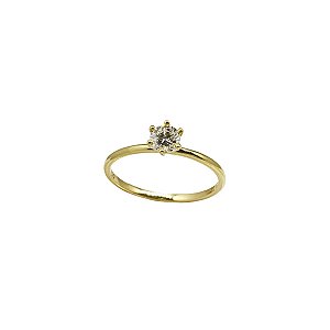 Anel Solitário Ouro 18k - Diamante Laboratório 50 Pontos