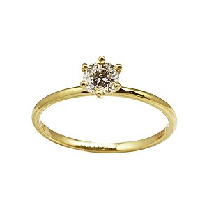 Anel Solitário Ouro 18k - Diamante Laboratório 50 Pontos