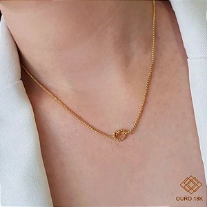 Gargantilha Milano Nó Ouro 18k