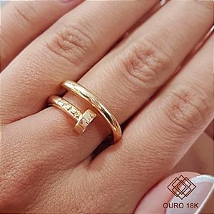 Anel Prego Ouro 18k