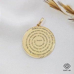 Pingente Pai Nosso Ouro 18k