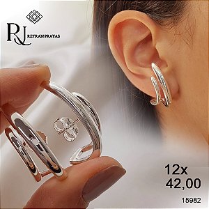 Brinco Ear Cuff em Prata 925