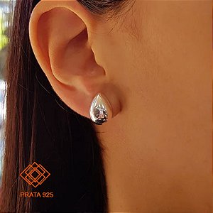 Brinco Gota Prata 925