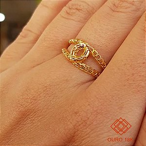 Anel Torcido Filigrana Ouro 18k