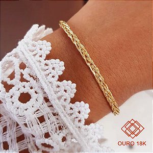 Pulseira Palmeira Ouro 18k