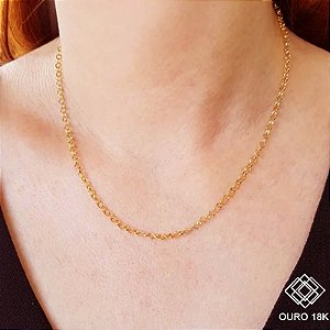 Cordão Elo Português Ouro 18k - 45cm