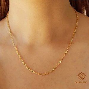 Cordão Singapura Ouro 18k - 45cm