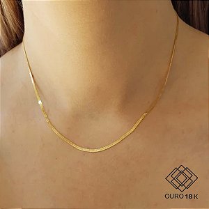 Gargantilha Veneziano Triplo Ouro 18k - 45 cm