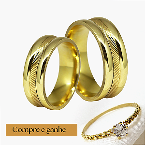 Par Alianças Casamento (COMPRE E GANHE) Ouro 18k - Personalize