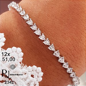 Pulseira Riviera Prata 925 Zircônias