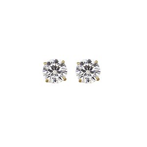 Brinco Ponto de Luz Ouro 18k e Moissanite