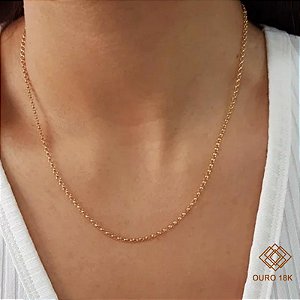 Cordão Elo Português Ouro 18k - 45cm