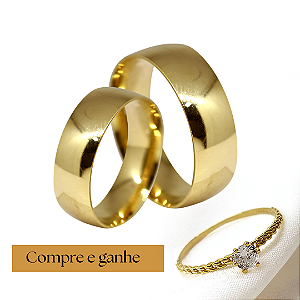 Par Alianças Casamento (COMPRE E GANHE) Ouro 18k - Personalize