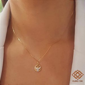 Kit Cordão Ouro 18k + Pingente Espírito Santo Ouro 18k